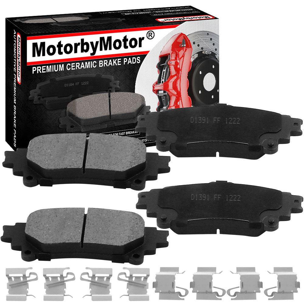 Lexus RX350 RX450h Toyota Highlander Sienna Prius V Rear Ceramic Brake Pads