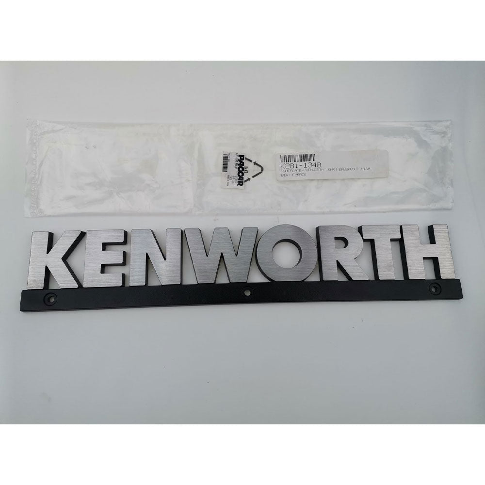 Kenworth Emblem Plate Metal Nameplate Chrome K2811348