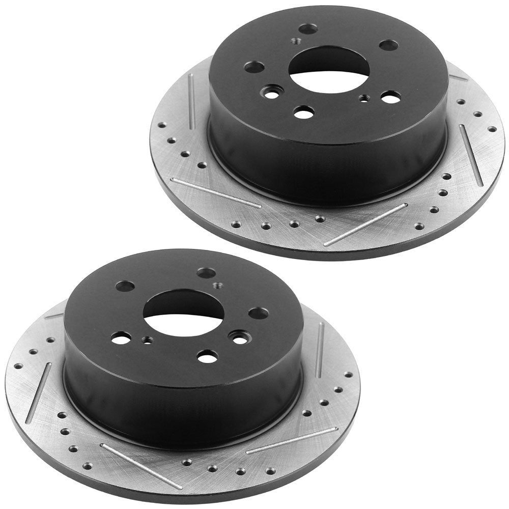 Toyota Avalon Rear Brake Rotors & Pads 12044188 D1212, with dot4 cleaner