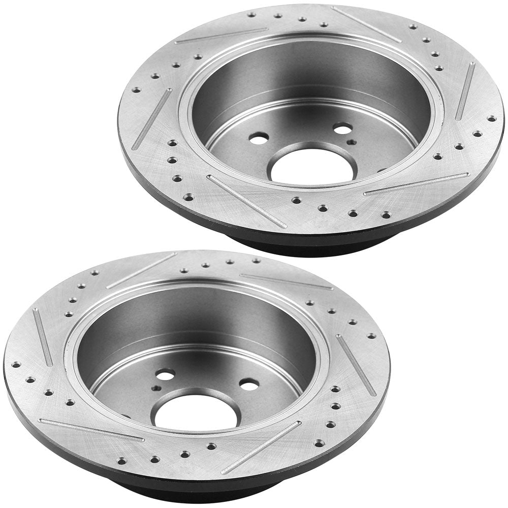 Toyota Avalon Rear Brake Rotors & Pads 12044188 D1212, with dot4 cleaner
