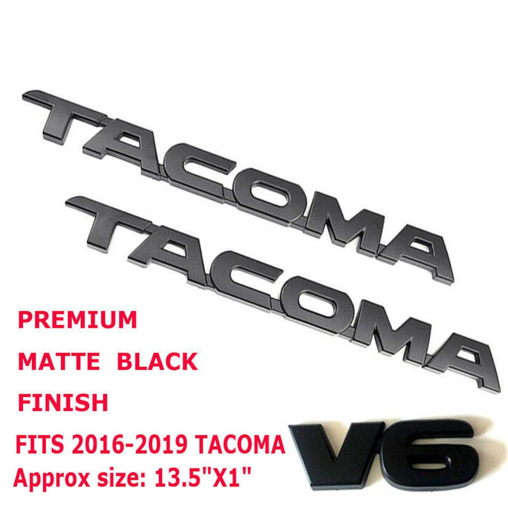 Toyota Tacoma Emblem Kit - Tacoma V6 Emblem Letter