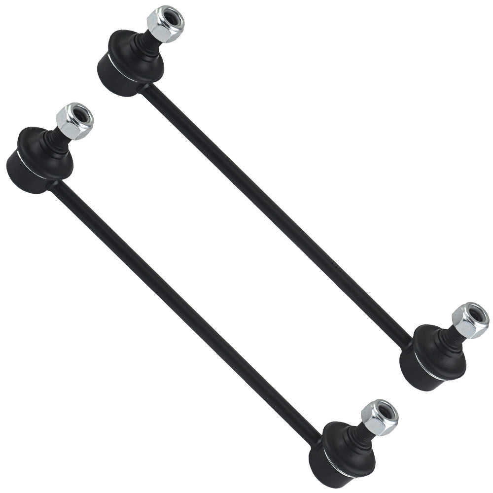 two black stabilizer links with ball joints viewed from a different angle.