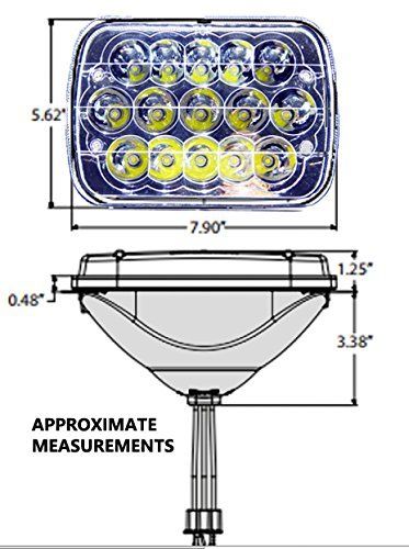 DUAL 7x6 5X7 LED HEADLIGHT LIGHT BULB CRYSTAL SEALED BEAM HEADLAMP 4500LM Pair - AFA-Motors