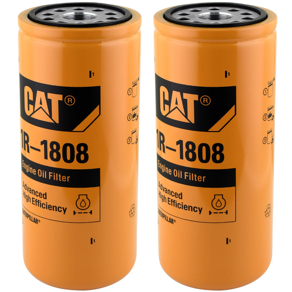 2 Pack Caterpillar 1R1808 Engine Oil Filter 3406 C15 Genuine Advanced Efficiency