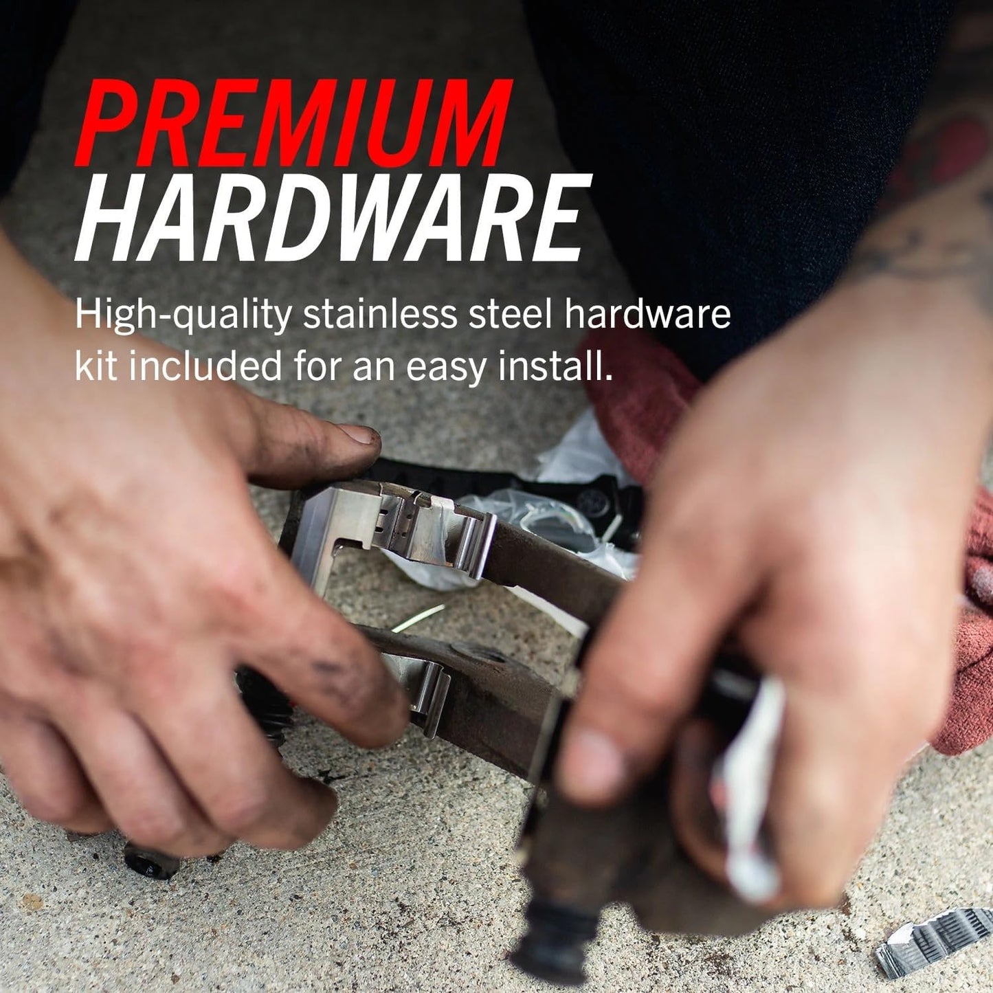 Power Stop Front Brake Kit For 2007 2008 2009 Chrysler Aspen 2007 2008 2009 Dodge Durango - Truck & Tow Carbon Fiber Ceramic Brake Pads & Drilled and Slotted Rotors Replacement, K2163 - 36