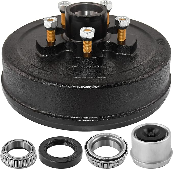 Trailer Brake Hub Drum 10" X 2-1/4" Kit 5 on 4.5" for 3500 Lbs Axle 22001K 008-247-05, 84546