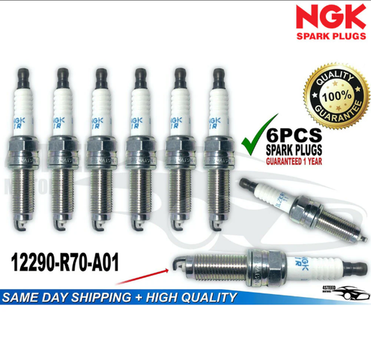Honda Pilot NGK Iridium Spark Plugs ILZKR7B11 12290-R70-A01 OEM 6PCS