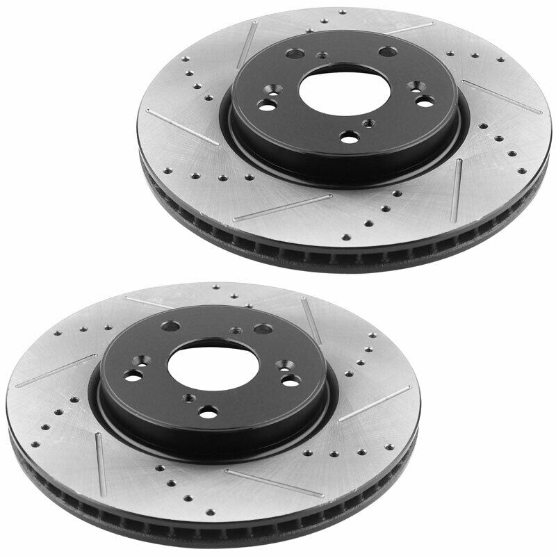 GEEKSTOP Drilled & Slotted Front Brake Rotors fits for Replacement for 2017 Honda Accord (2l All Models,2.4l EX Model; EX-L Model,3.5l Sedan; EX-L Model), 2014 Honda Accord 2L 3.5L
