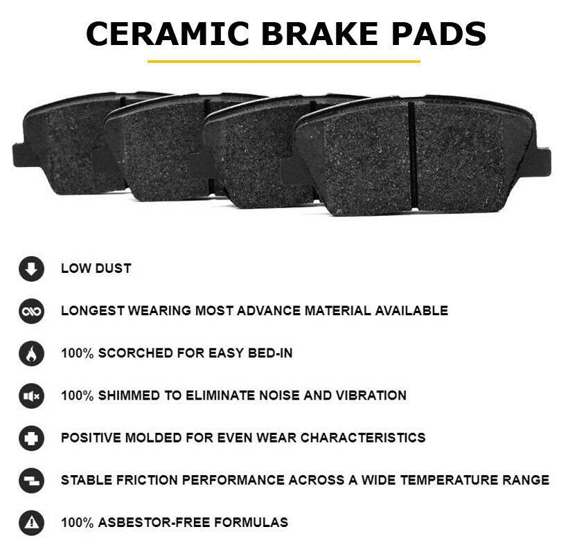Chrysler Aspen Dodge Durango Ram 1500 Rear Ceramic Brake Pads Hardware
