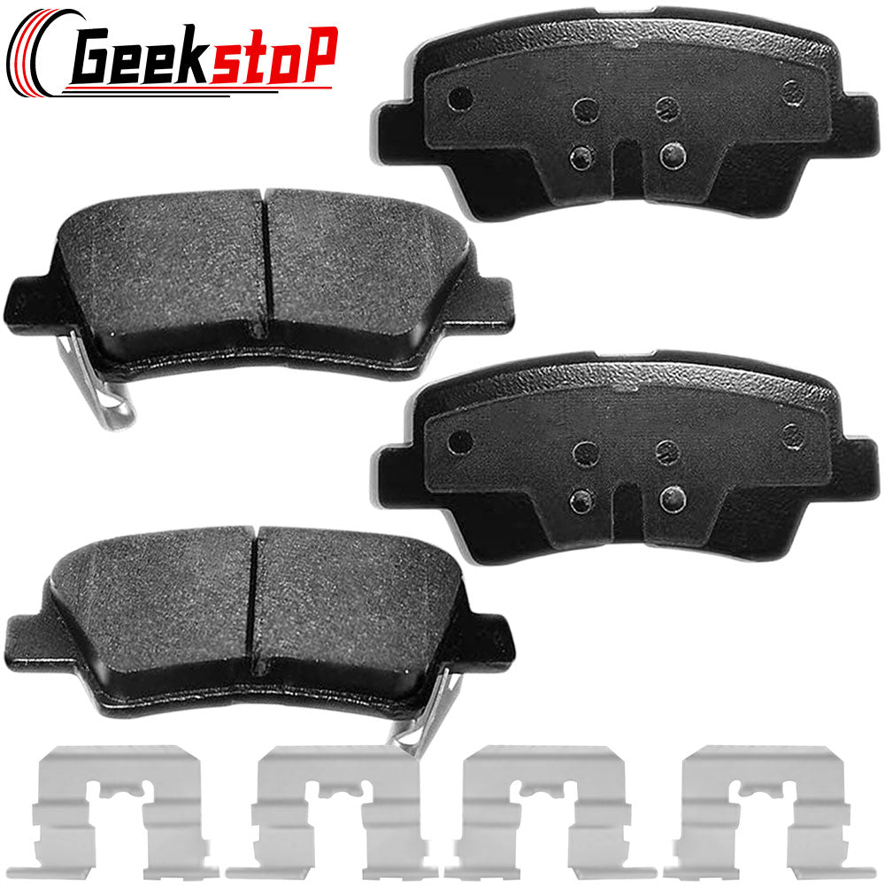 Geekstop Ceramic Rear Brake Pads Kit 2011-2014 Hyundai Sonata 2.4L & 2.0L Turbo, 2016 Kia Optima Hybrid,2014-2015 Kia Optima SX Turbo- 4pcs
