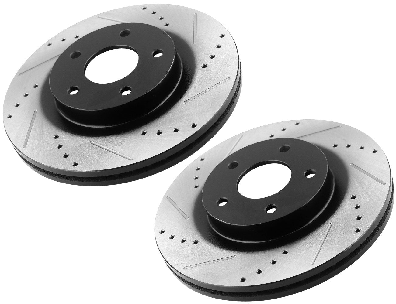 GEEKSTOP Drilled & Slotted Rear Brake Rotors + Ceramic Brake Pads Kit fits for 1998 - 2002 Chevrolet? Camaro, 1998 - 2002 Pontiac? Firebird - 305mm Vented Rear Brake Rotors - Aimco 55050, D750