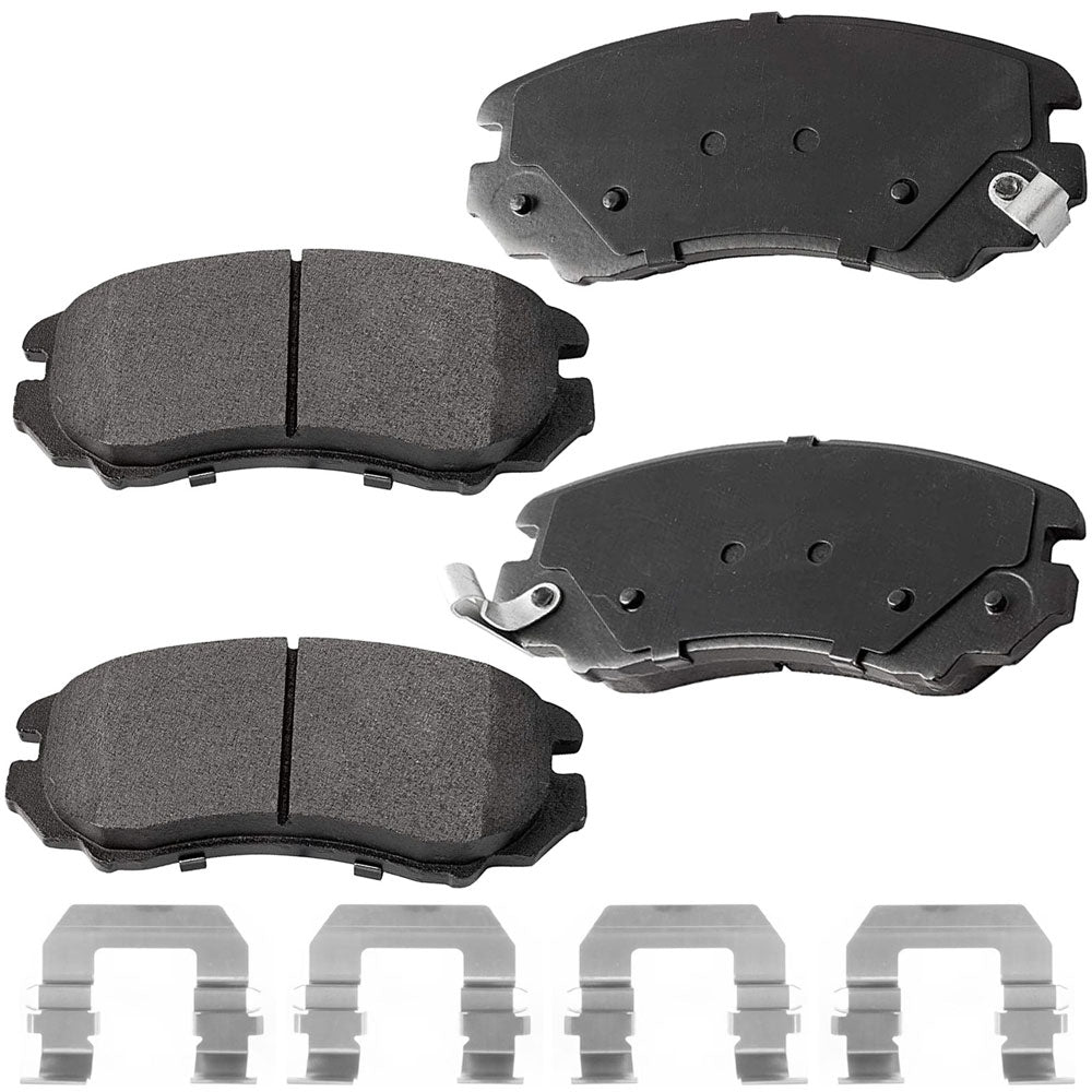 Geekstop Ceramic Front Brake Pads Kit 2007-2010 Hyundai Elantra, 2003-2005 Hyundai Sonata, 2006-2010 Hyundai Sonata, 2003-2010 Kia Optima, 2005-2010 Kia Sportage - 4pcs