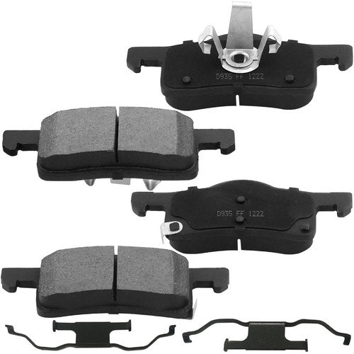 Geekstop Ceramic Rear Left and Right Brake Pads Kit 2003-2006 Ford Expedition, 2003-2006 Lincoln Navigator - 4pcs- All Clips and Included