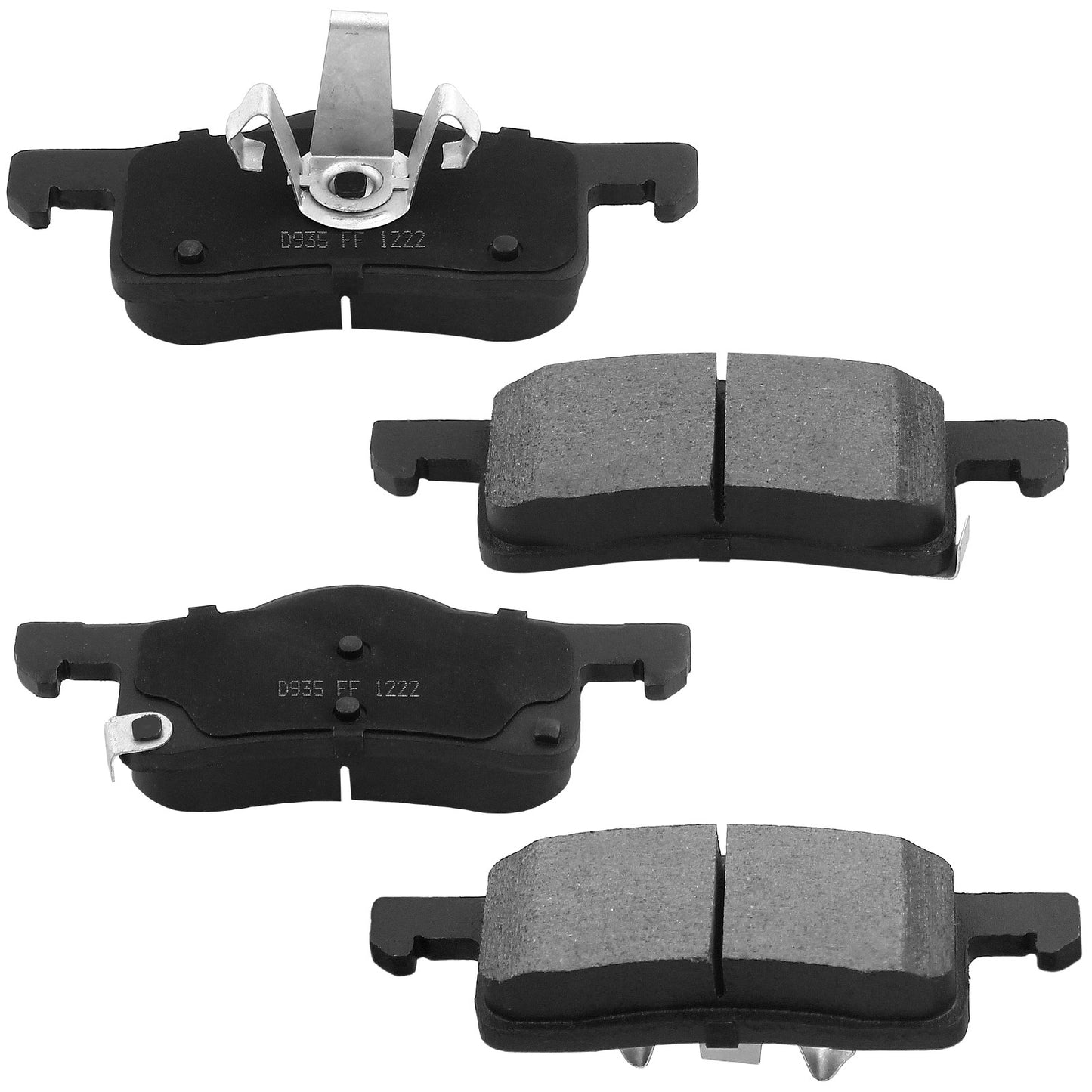 Geekstop Ceramic Rear Left and Right Brake Pads Kit 2003-2006 Ford Expedition, 2003-2006 Lincoln Navigator - 4pcs- All Clips and Included