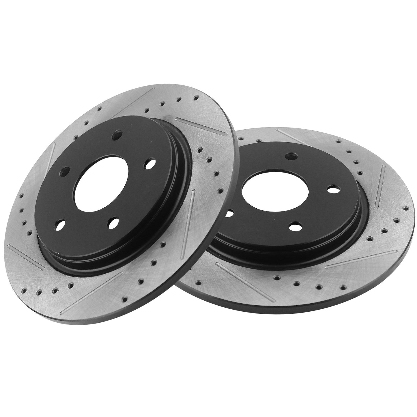 GEEKSTOP Drilled & Slotted Rear Brake Rotors fits for Replacement for 2008-2016 Chrysler Town & Country, 2008-2016 Dodge Grand Caravan, 09-13 Dodge Journey, 2012-15 Ram C/V, 2009-2014 Volkwagen Routan