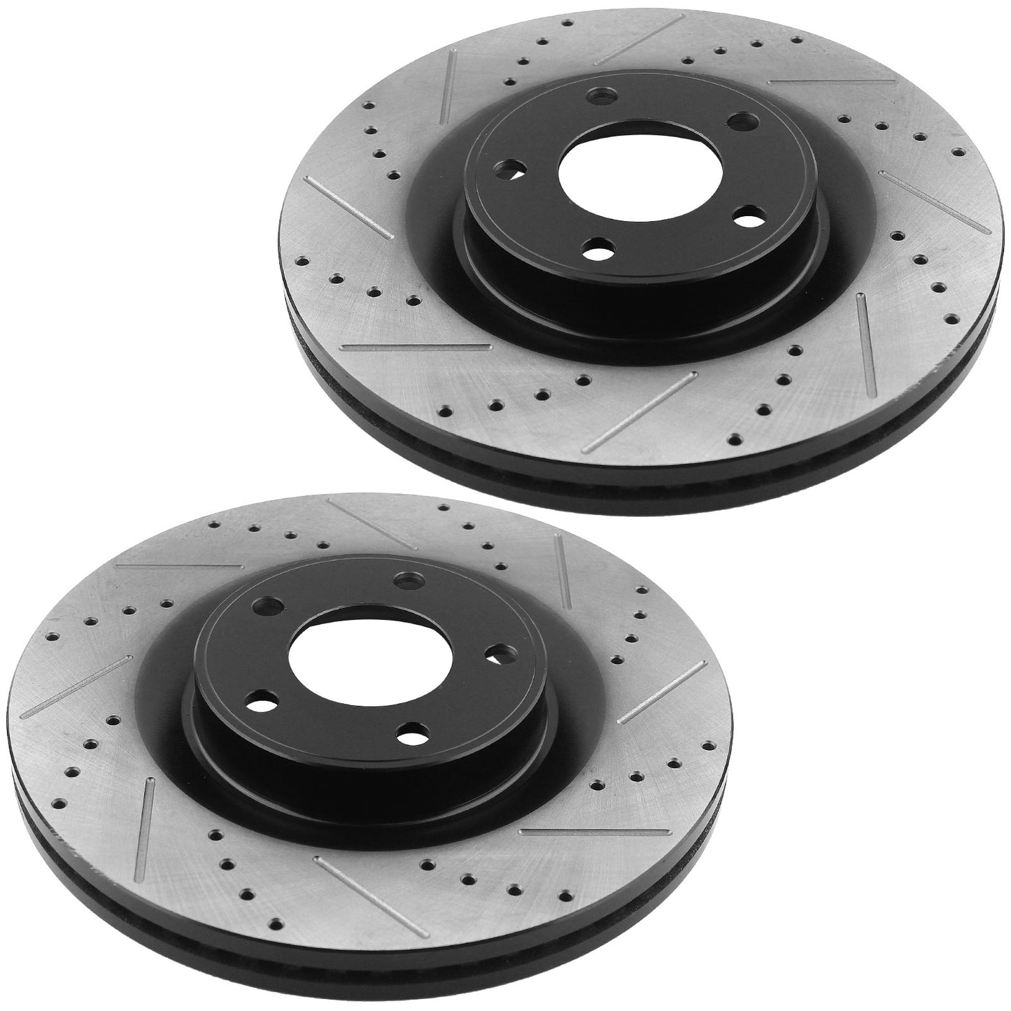 GEEKSTOP Drilled & Slotted Front Brake Rotors fits for Replacement for 2007 - 2008 Ford Edge (AWD), 2010 - 2014 Ford Edge, 2007 - 2009 Lincoln MKX (AWD), 2010 - 2015 Lincoln MKX