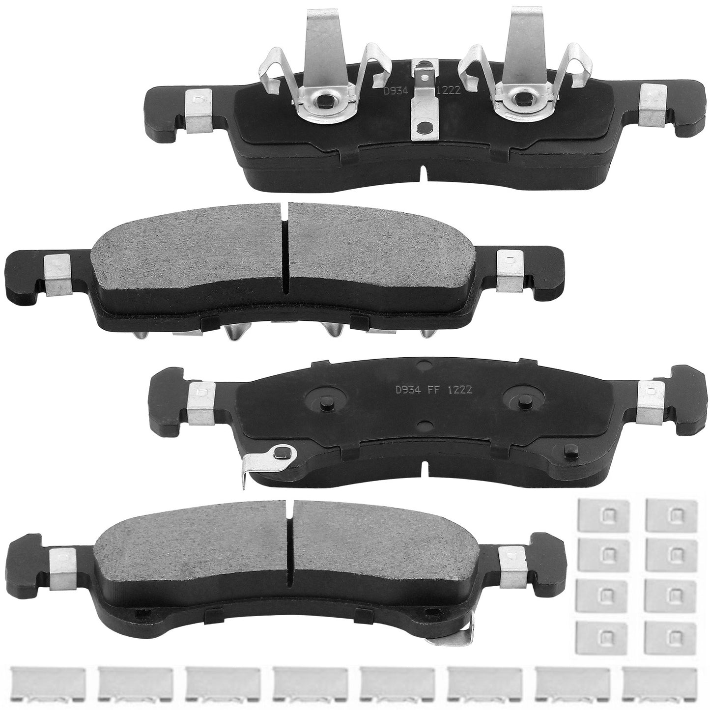 Geekstop Ceramic Front Brake Pads Kit 2003-2006 Ford Expedition, 2003-2006 Lincoln Navigator- 4pcs Front Left and Right- All Clips & Included