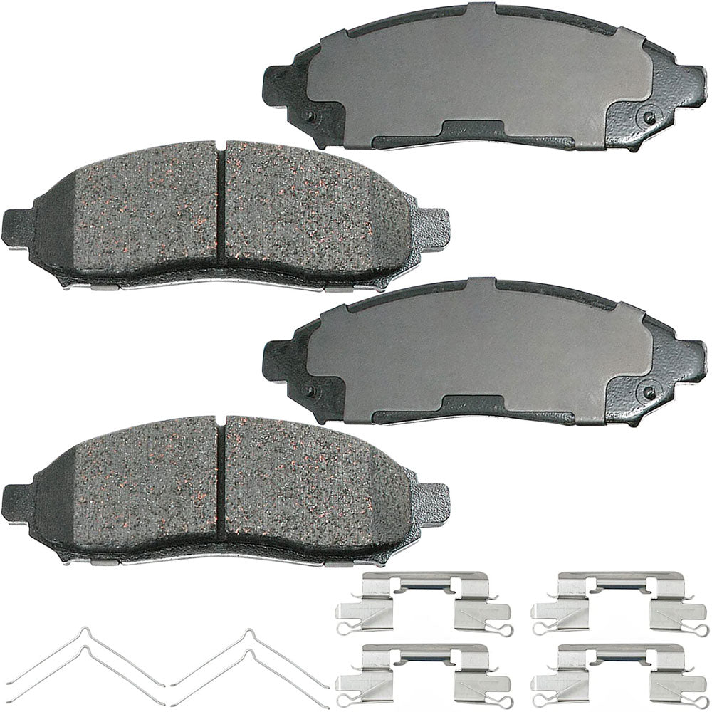 Geekstop Ceramic Front Brake Pads Kit Nissan 2005-2020 Frontier/ 2005-2012 Pathfinder, 2005-2015 Xterra, 2009-2012 Suzuki Equator