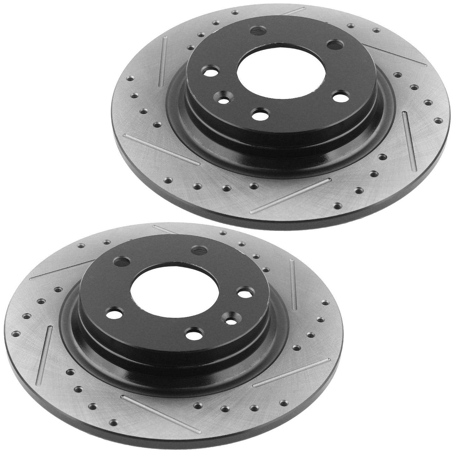 Chevy Impala Buick Allure LaCrosse Pontiac REAR Drilled Brake Rotors