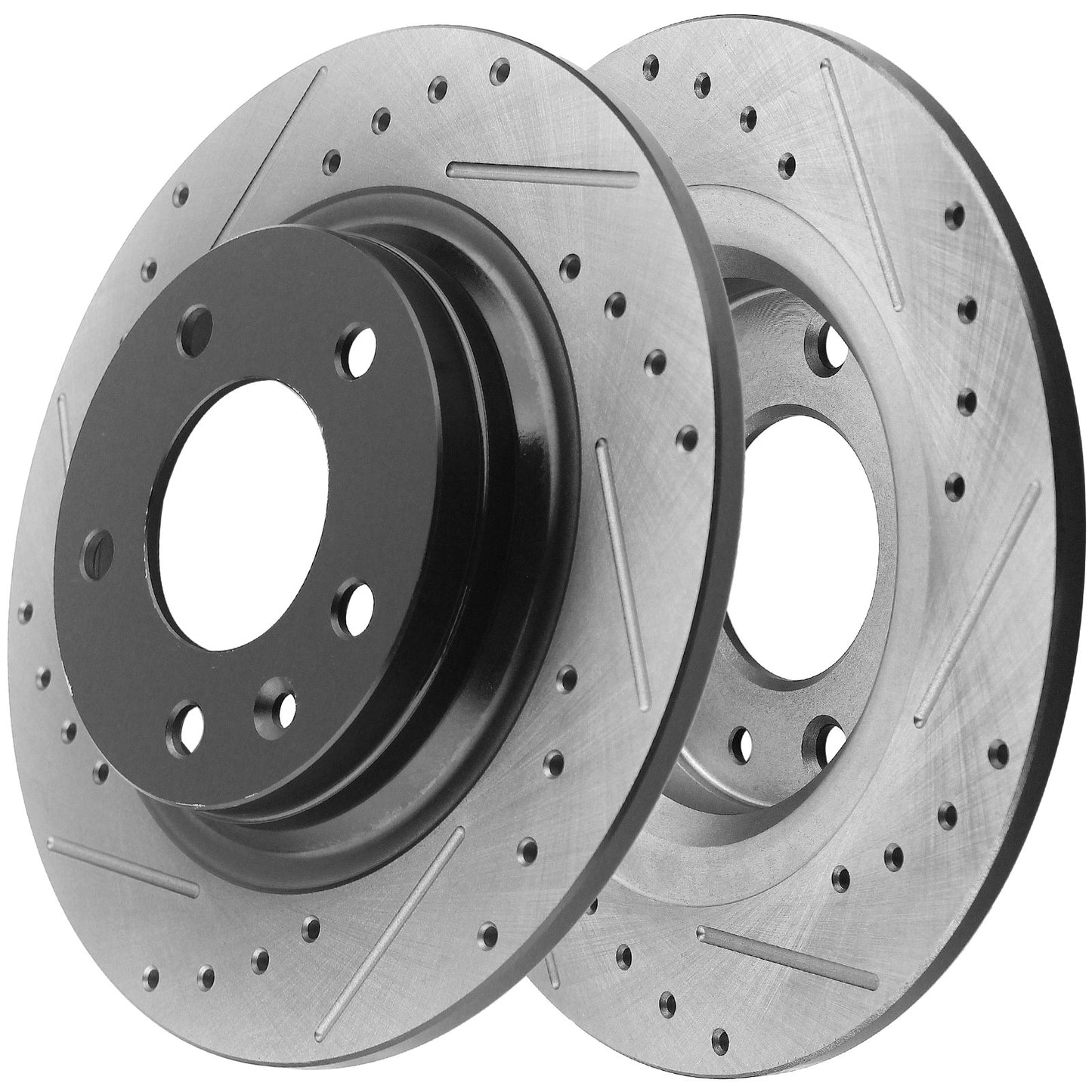 Chevy Impala Buick Allure LaCrosse Pontiac REAR Drilled Brake Rotors