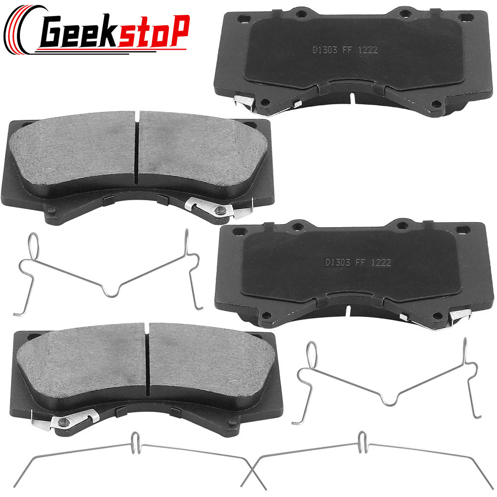 Geekstop Ceramic Front Brake Pads Kit 2016-2019 Lexus LX570, 2007-2020 Toyota Land Cruiser/ Tundra - 4pcs