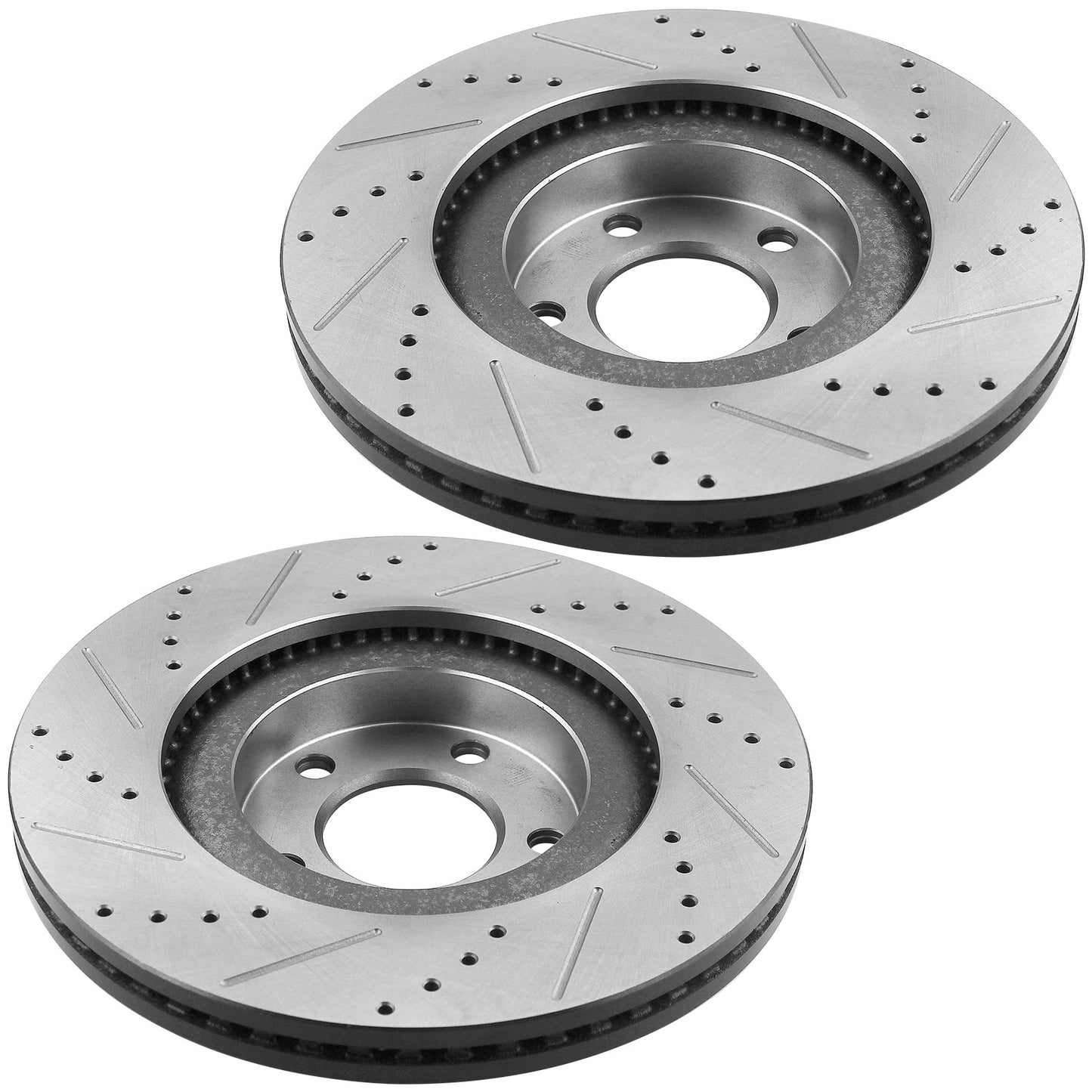 GEEKSTOP Drilled & Slotted Front Brake Rotors fits for Replacement for 2007 - 2008 Ford Edge (AWD), 2010 - 2014 Ford Edge, 2007 - 2009 Lincoln MKX (AWD), 2010 - 2015 Lincoln MKX