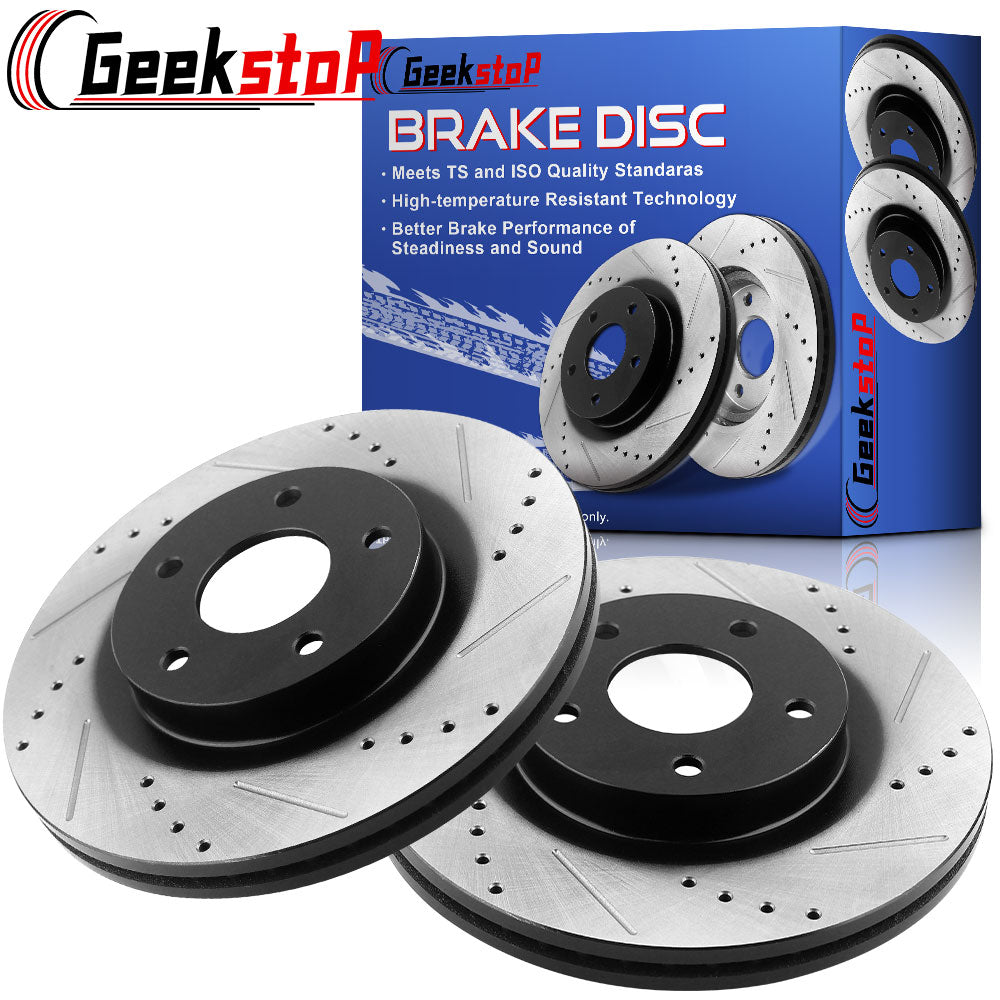 Infiniti I35 Nissan Maxima Altima V6 Front Drilled Brake Rotors