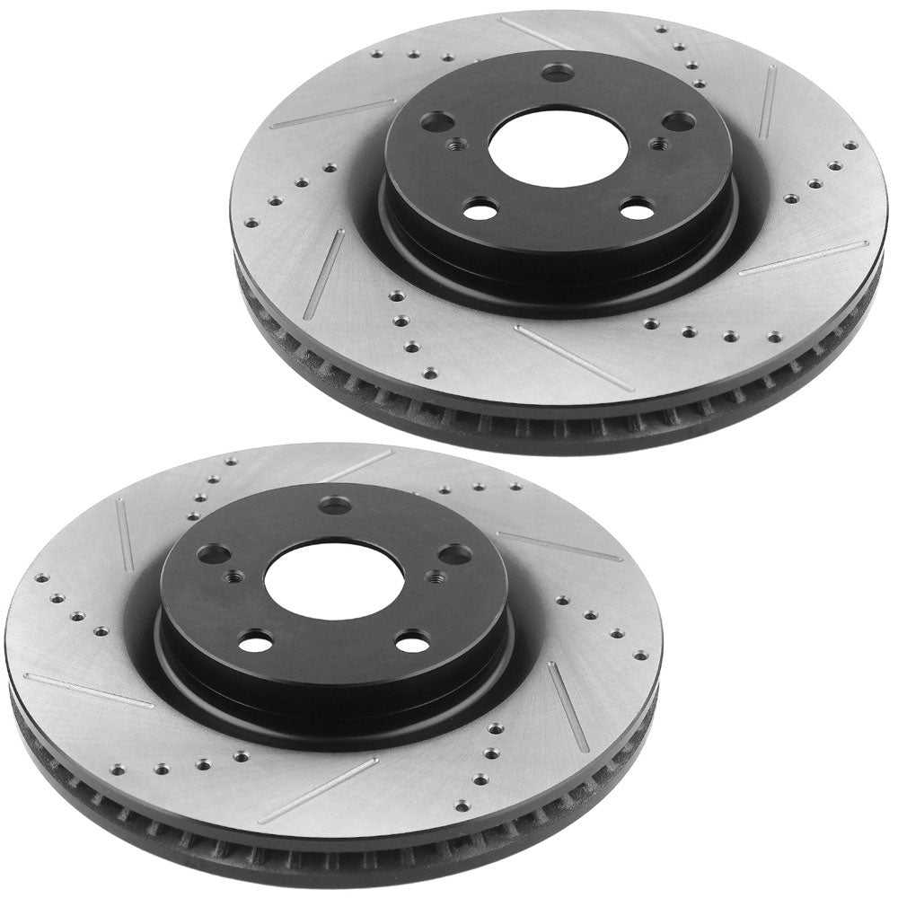 Lexus IS250 Toyota Avalon Camry Sienna Solara Front DRILLED Brake Rotors