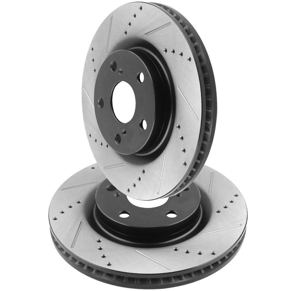 Lexus IS250 Toyota Avalon Camry Sienna Solara Front DRILLED Brake Rotors