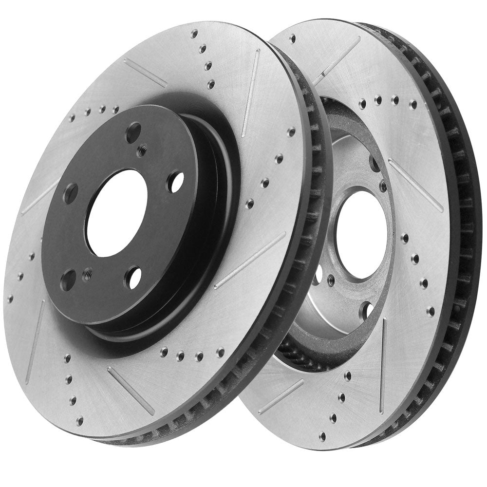Lexus IS250 Toyota Avalon Camry Sienna Solara Front DRILLED Brake Rotors