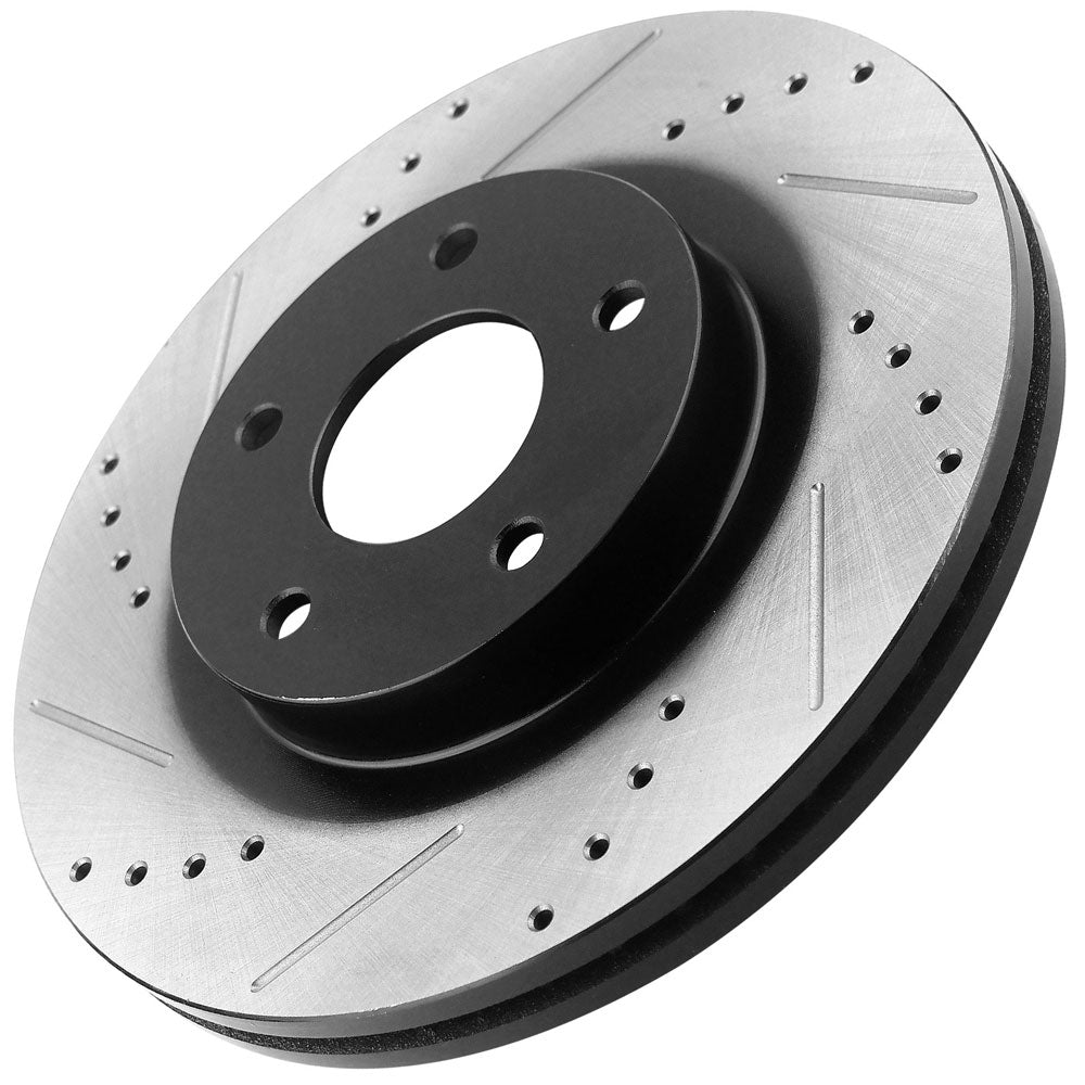 GEEKSTOP Drilled & Slotted Front Brake Rotors fits for Replacement for 2008 - 2012 Ford Escape (AWD), 2005 - 2006 Mazda Tribute (4-Wheel Disc Brakes), 2008 - 2011 Mercury Mariner (AWD)