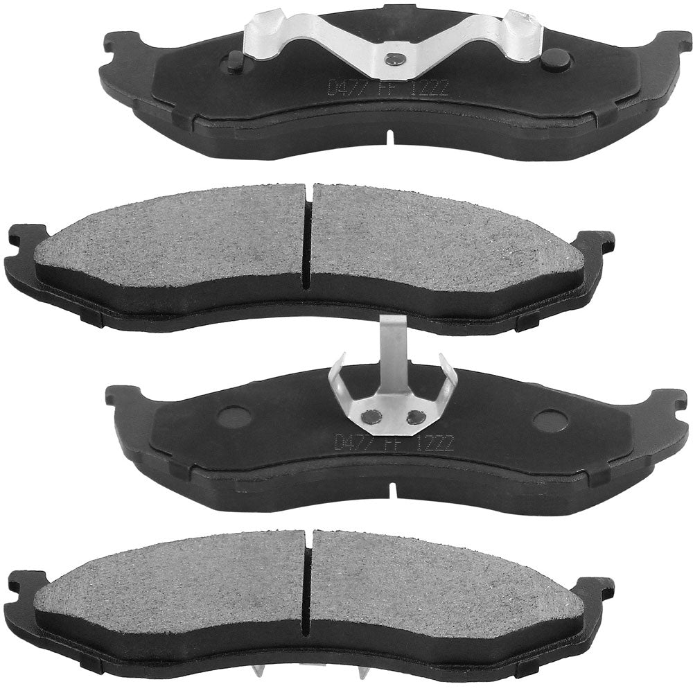 Geekstop Drilled & Slotted Front Brake Rotors + Ceramic Brake Pads Kit 1999-2006 Jeep Wrangler,1999-2001 Jeep Cherokee