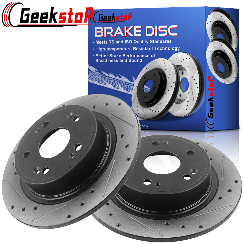 Acura RDX Honda CR-V Rear Drilled Brake Rotors