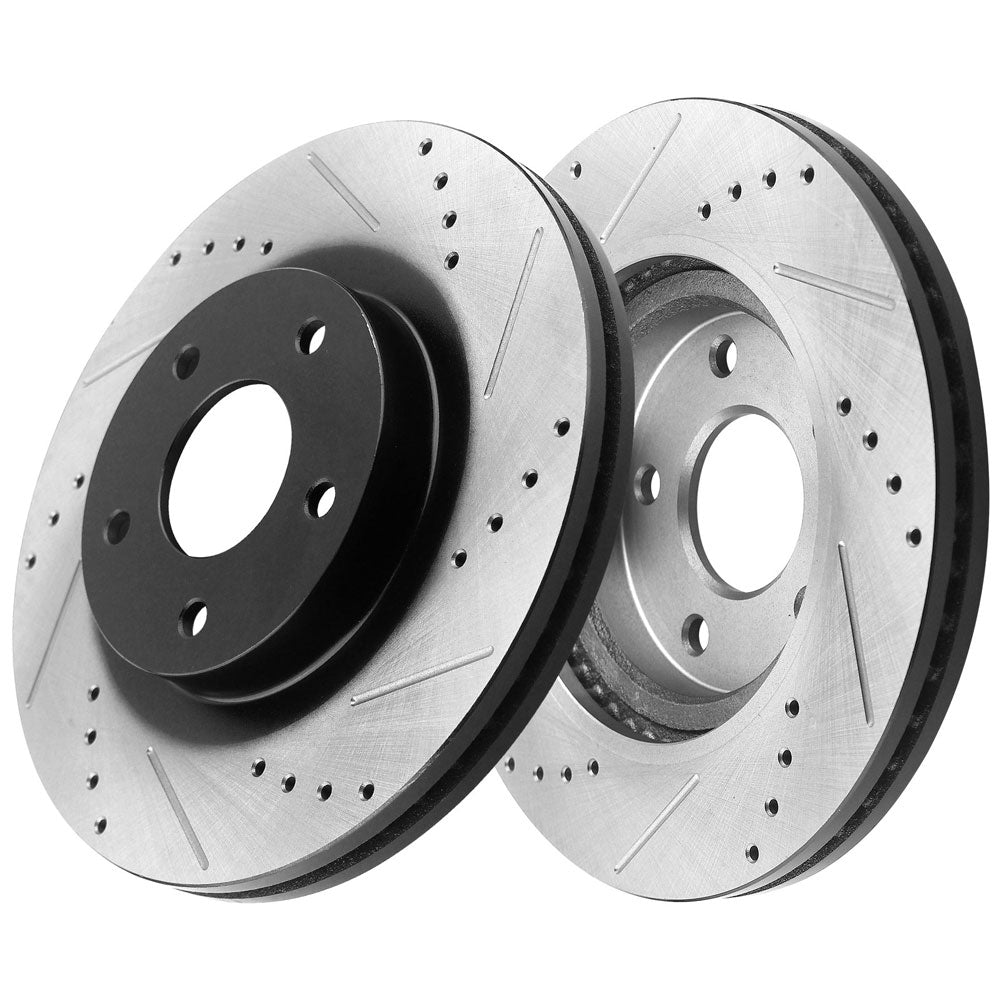 Nissan 350Z Infiniti G35 REAR Disc DRILLED Brake Rotors