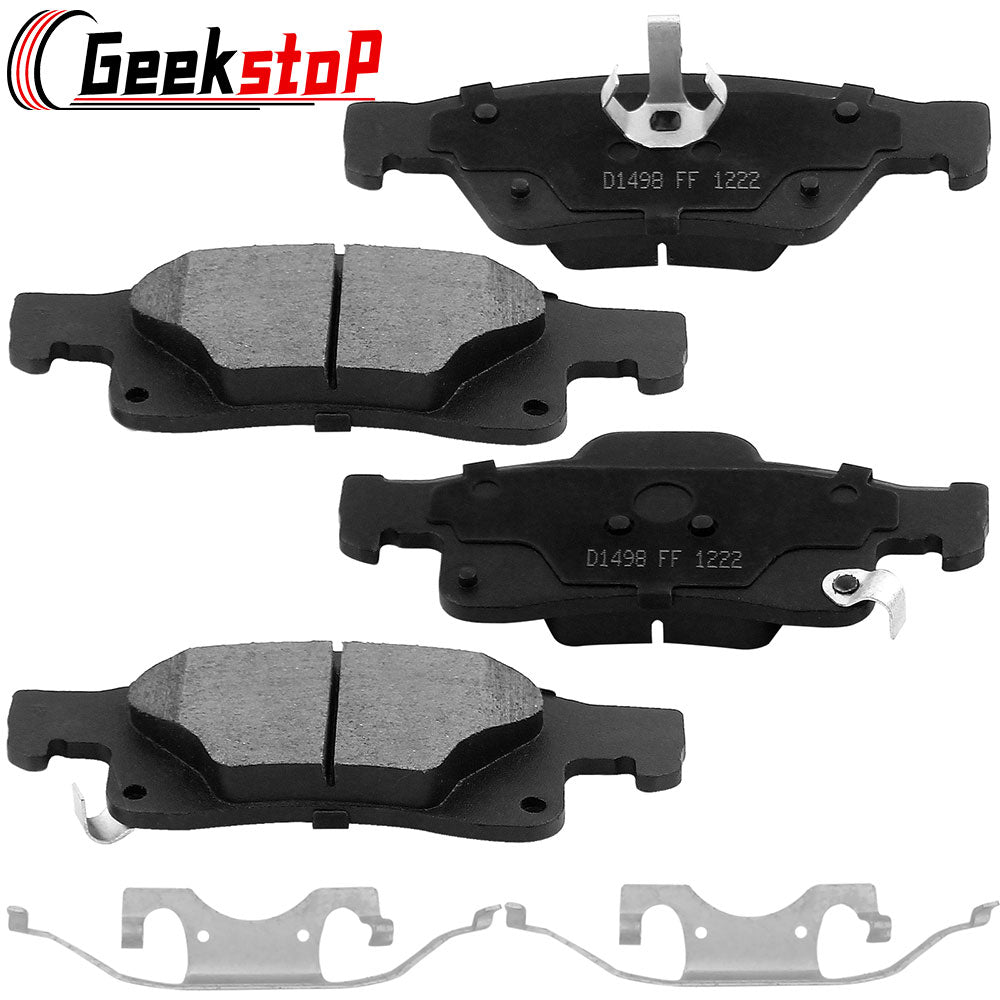 Geekstop Ceramic Rear Brake Pads Kit 2011-2020 Dodge Durango, 2011-2019 Jeep Grand Cherokee, 2020 Jeep Grand Cherokee-For Models with 330mm Rotors - 4pcs