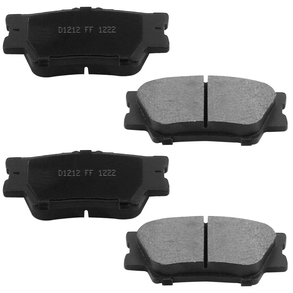 GEEKSTOP Drilled & Slotted Rear Brake Rotors + Ceramic Brake Pads Kit fits for 2010 - 2012 Lexus Hs250H, 2006 - 2018 Toyota Rav4 - 281.1mm Soild Rear Brake Discs - Aimco 31443, D1212