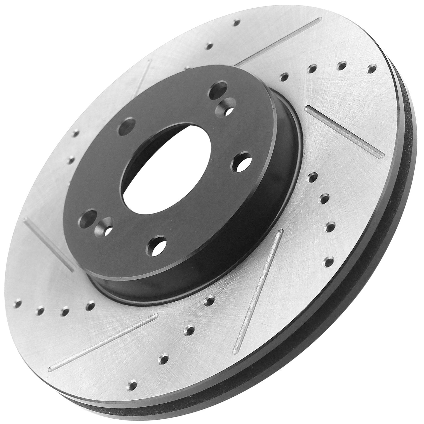 GEEKSTOP Drilled & Slotted Front Brake Rotors fits for Replacement for 2006-2016 Hyundai Sonata, 2010-2015 Hyundai Tucson GAS ONLY, 2011-2016 Kia Optima Hybrid, Hybrid EX, 2011-2016 Kia Sportage