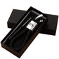 Toyota Logo Keychain Black Calf Leather Alloy Decoration
