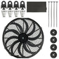 16" Electric Cooling Fan 12V 160W | Curved Blade Push Type