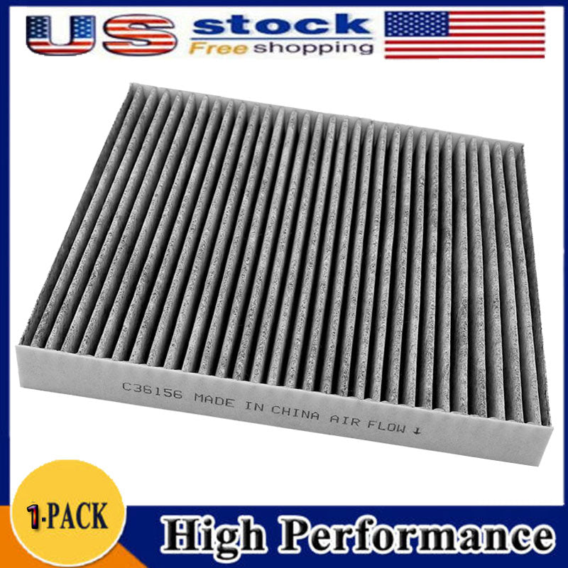 C36156 cabin air filter, 1-pack high performance activated carbon media, US stock free shipping promotional packaging.

