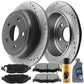 MotorbyMotor Rear Brake Rotors 316mm Drilled & Slotted Design Brake Rotor & Brake Pad kit Including CLEANER DOT4 FLUID Fits for Jeep Wrangler 2007 - 2017, Jeep Wrangler JK 2018-All Models