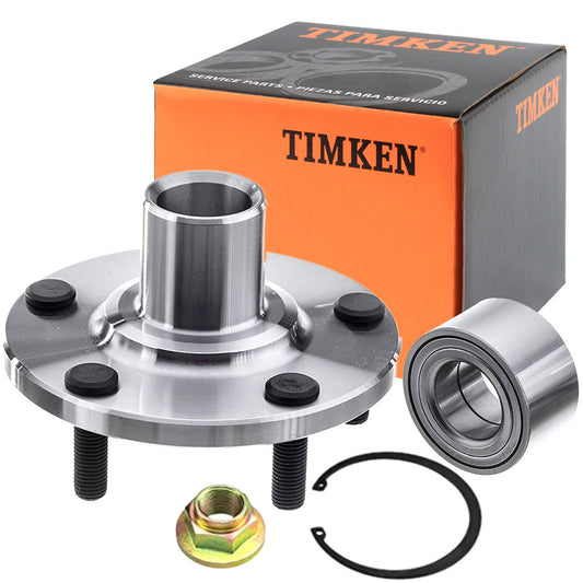 TIMKEN wheel hub assembly kit with bearing, nut, and snap ring, durable and precise, easy installation