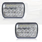 DUAL 7x6 5X7 LED HEADLIGHT LIGHT BULB CRYSTAL SEALED BEAM HEADLAMP 4500LM Pair - AFA-Motors
