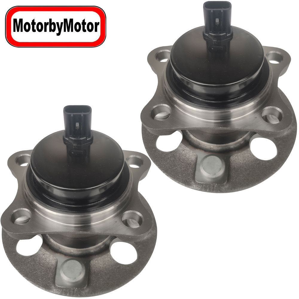 MotorbyMotor 512636 Rear Wheel Bearing and Hub Assembly Fits for Toyota Yaris Hatchback 2015 2016 2017 2018 2019 Wheel Hub w/4 Lugs (2 PACK)
