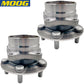 MOOG wheel hub assembly and bearing with yellow branded box, automotive replacement part.

