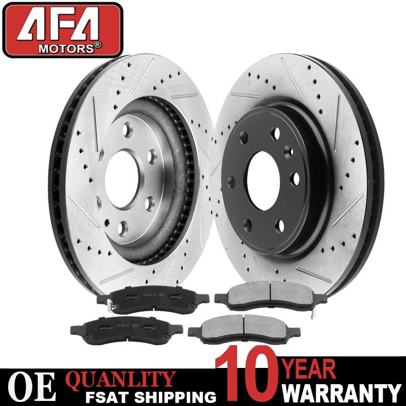 2007 - 2016 GMC Acadia Front Brake Rotors and Brake Pads Set