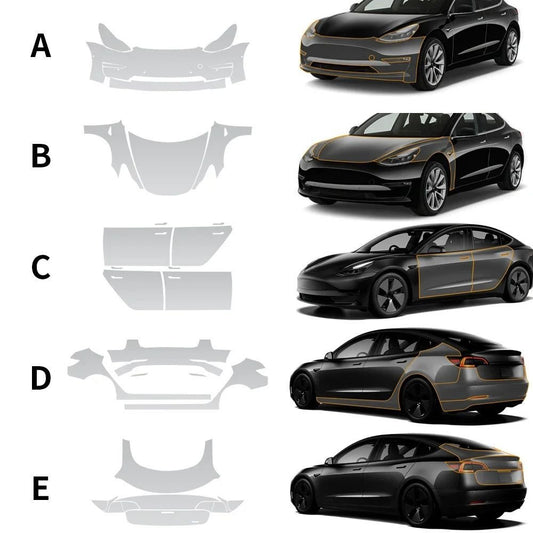 2017 - 2023 Model 3 Premium Transparent Full Cover TPU Film – Ultimate Scratch Defense| Tlyard