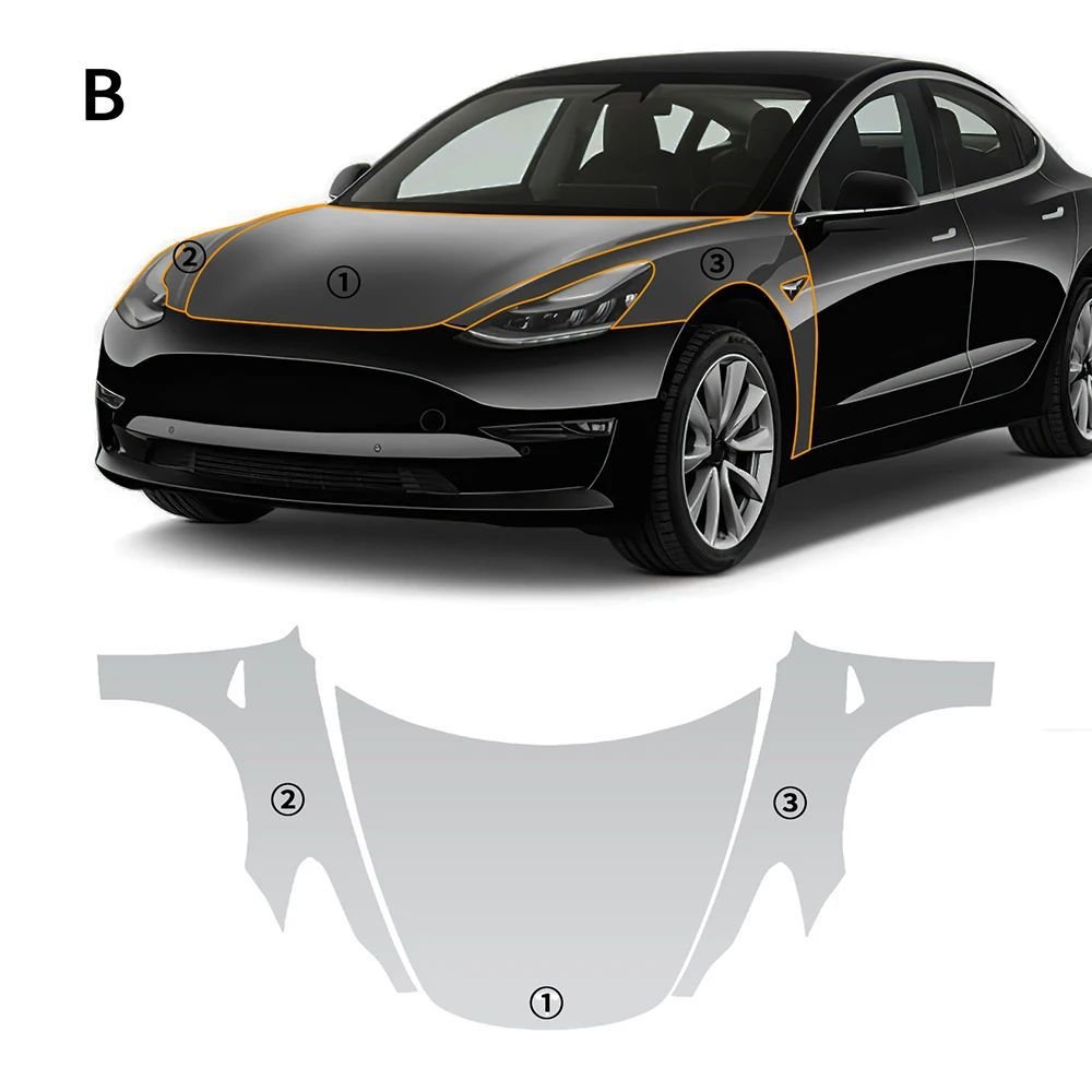 2017 - 2023 Model 3 Premium Transparent Full Cover TPU Film – Ultimate Scratch Defense| Tlyard