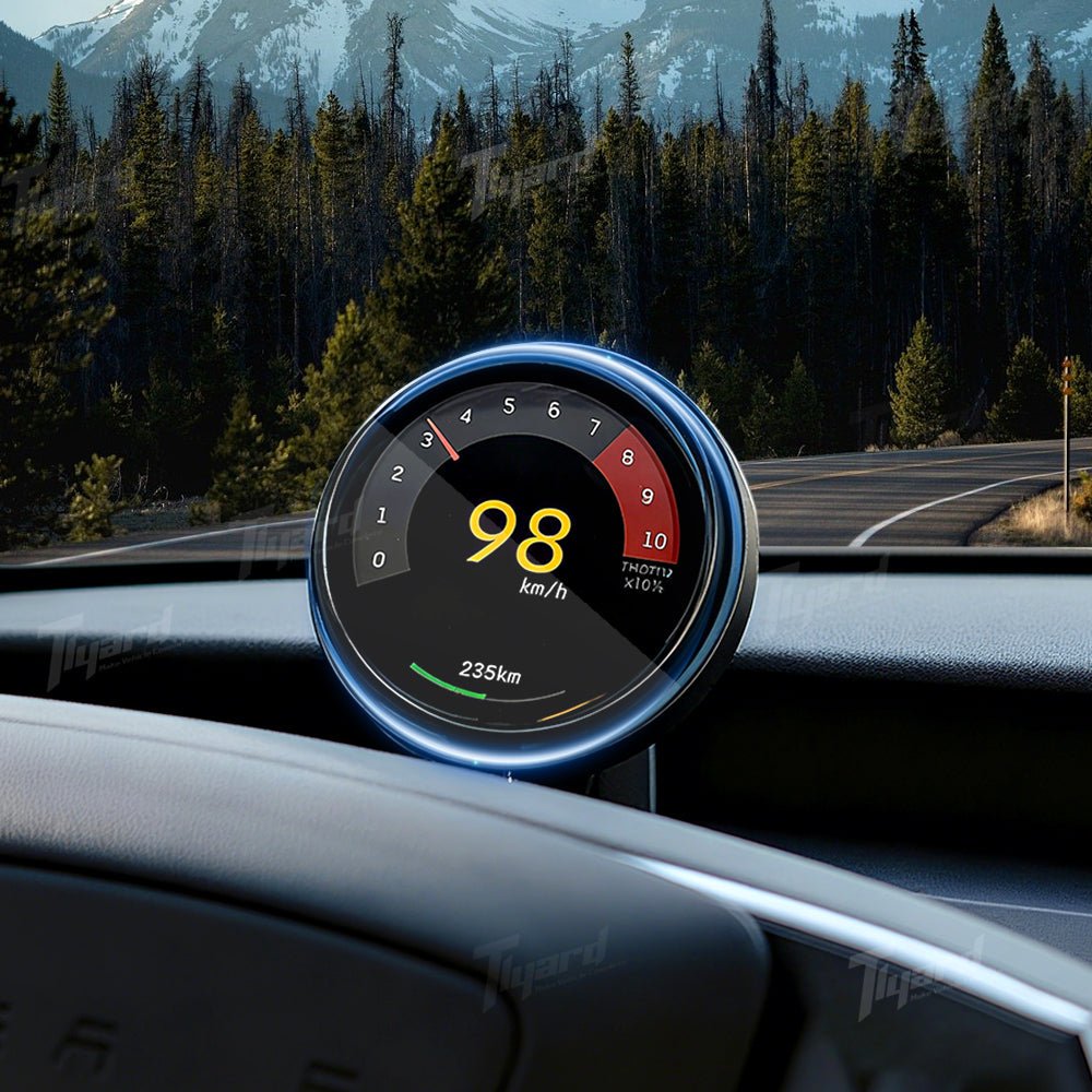2026 Model Y Juniper Wireless Magnetic Speedometer - OLED Smart Dashboard Display for Model 3 & Y