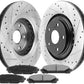 328mm Front E-Coating Brake Rotors And Pads For Toyota Highlander Sienna Lexus